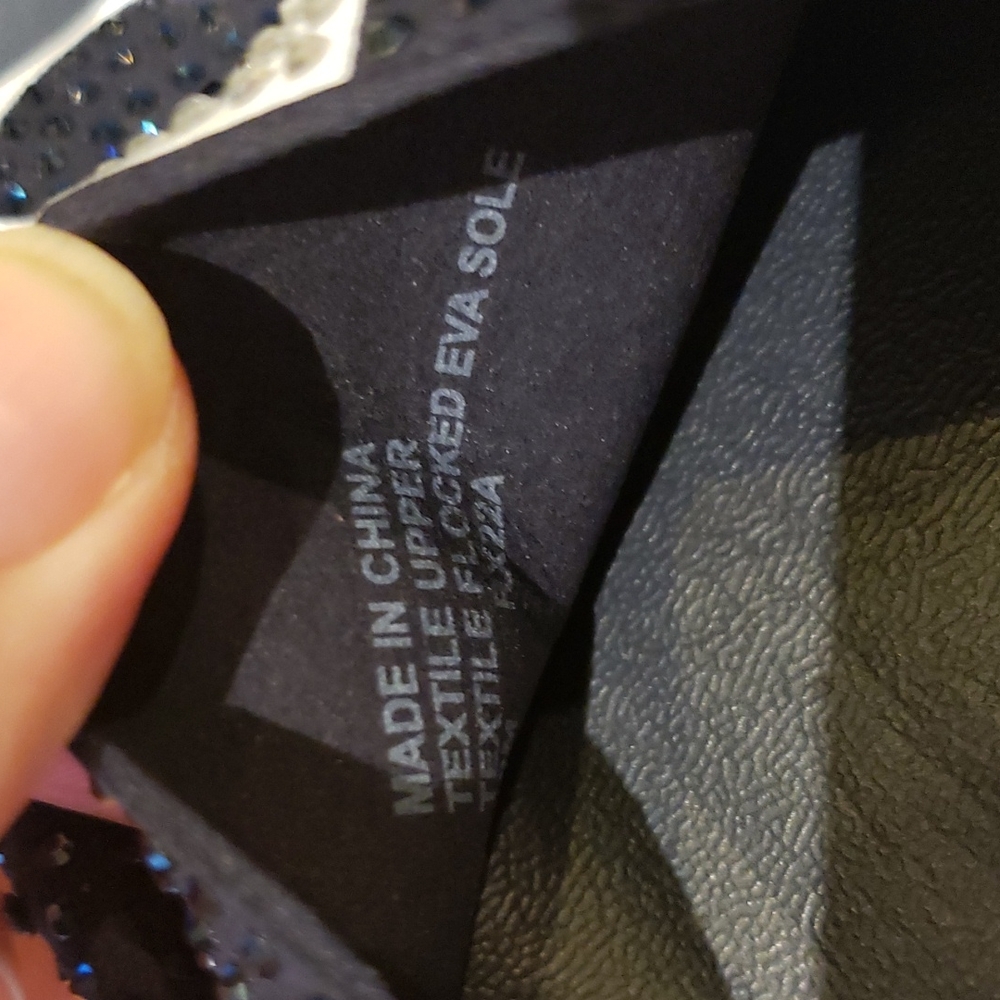 New Michael Kors slide Navy blue with white  with sparkling  Logo - Picture 8 of 8